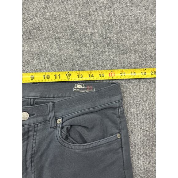 Faherty Men's Straight Jeans - Dark Gray - Picture 9 of 14